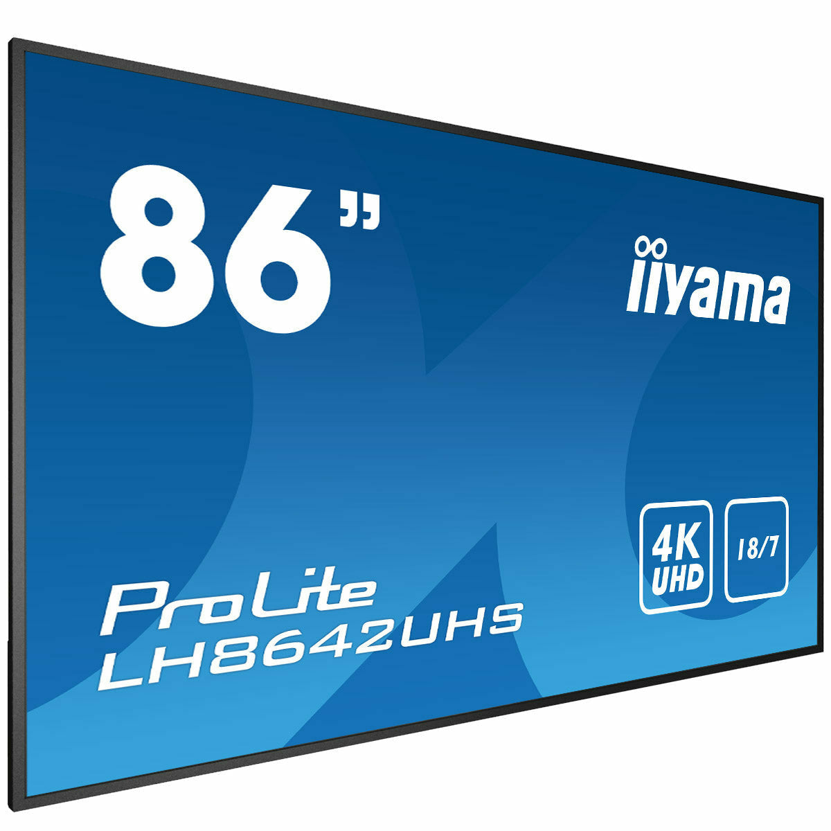 Dark Cyan iiyama ProLite LH8642UHS-B3 86" IPS 4K LFD 18/7 with Android 8.0 and iiyama N-sign integrated Signage Platform