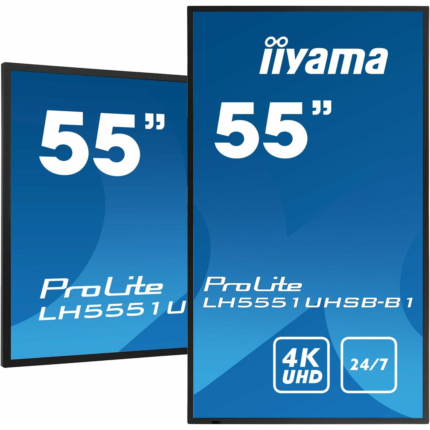 Dark Cyan Iiyama ProLite LH5551UHSB-B1 55" IPS 4K UHD Professional 24/7 Digital Signage Display with Intel SDM Slot