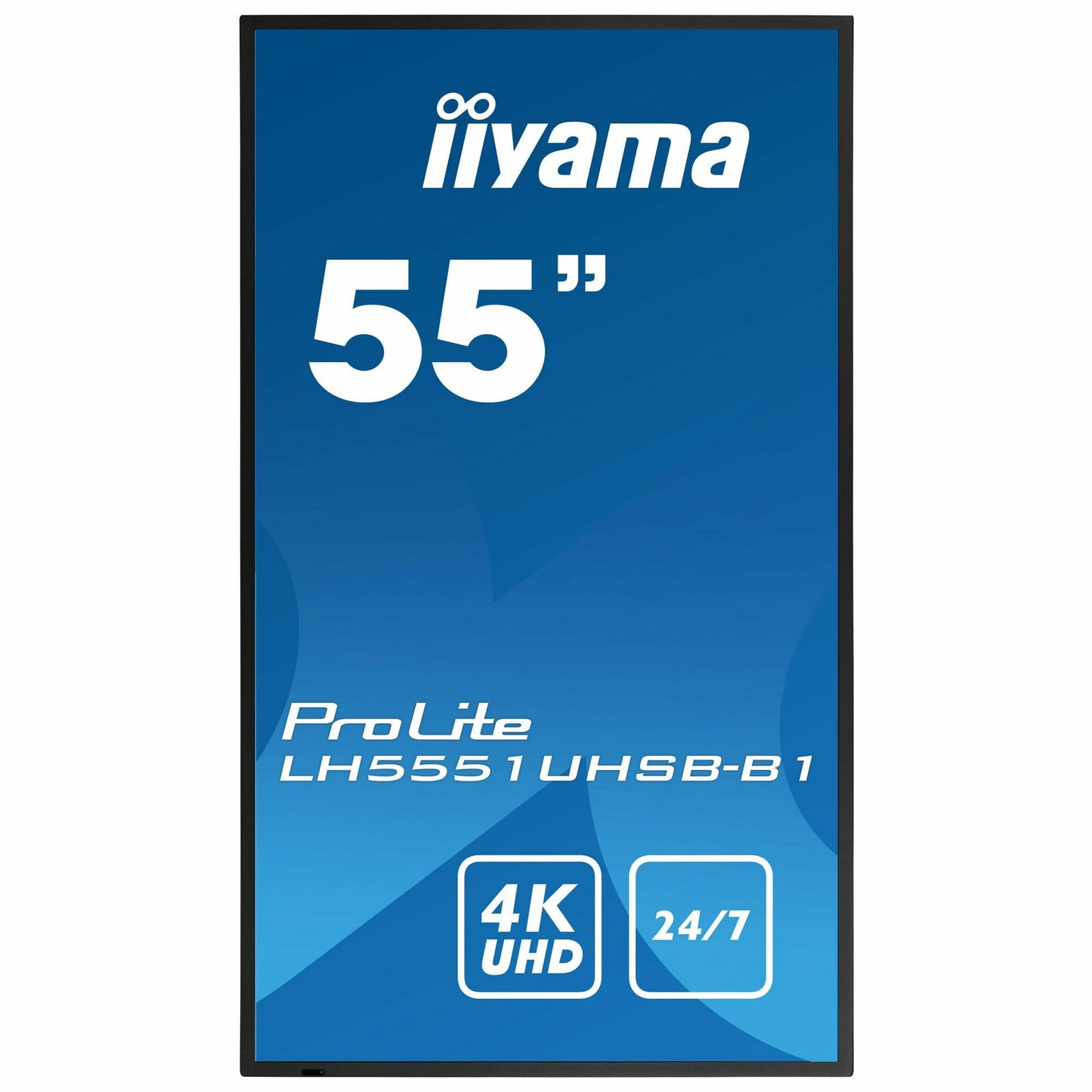Dark Cyan Iiyama ProLite LH5551UHSB-B1 55" IPS 4K UHD Professional 24/7 Digital Signage Display with Intel SDM Slot
