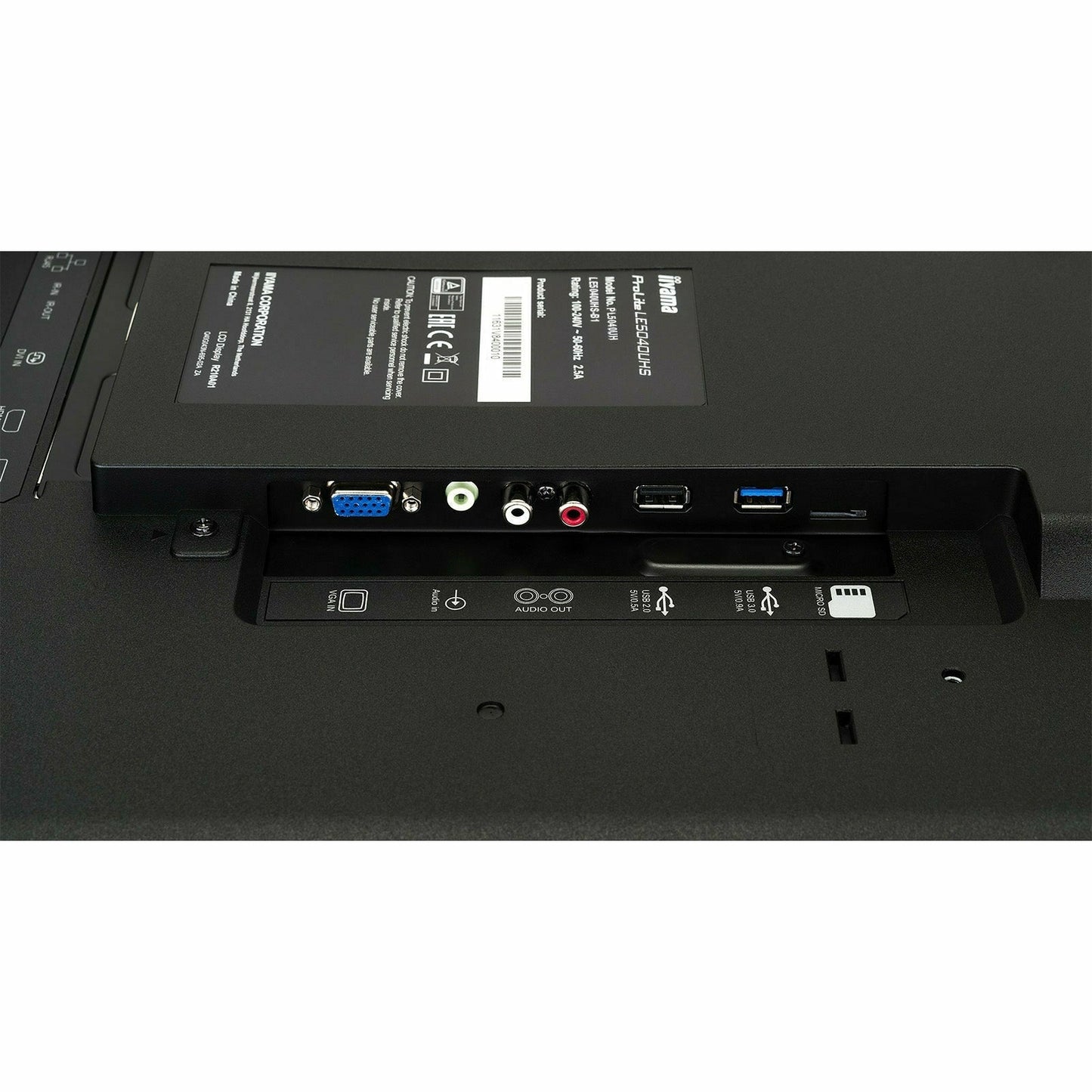 Dark Slate Gray iiyama ProLite LE5040UHS-B1 50" Professional Digital Signage display with a 18/7 operating time and a 4K UHD resolution