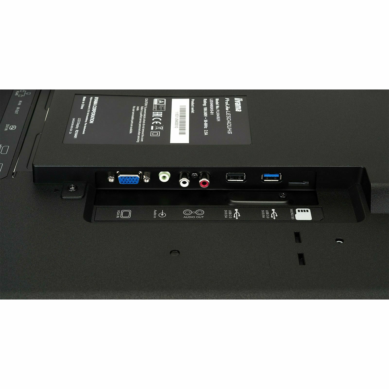 Dark Slate Gray iiyama ProLite LE5040UHS-B1 50" Professional Digital Signage display with a 18/7 operating time and a 4K UHD resolution