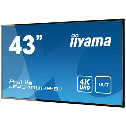 Dark Cyan iiyama ProLite LE4340UHS-B1 43" 4K LFD 18/7 with iiyama N-sign integrated Signage Platform