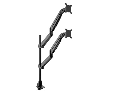 Dark Slate Gray Multibrackets M VESA Gas Lift Arm Dual Stacked Pole