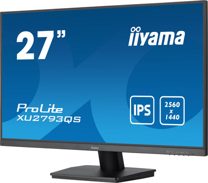 Dark Cyan iiyama ProLite XU2793QS-B7 computer monitor 68.6 cm (27") 2560 x 1440 pixels 4K Ultra HD LED Black
