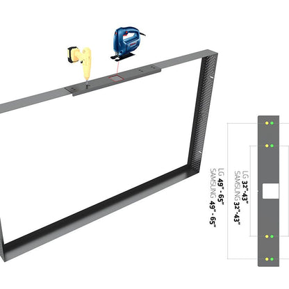Dim Gray Multibrackets M Pro Series - Landscape Installation Template Black