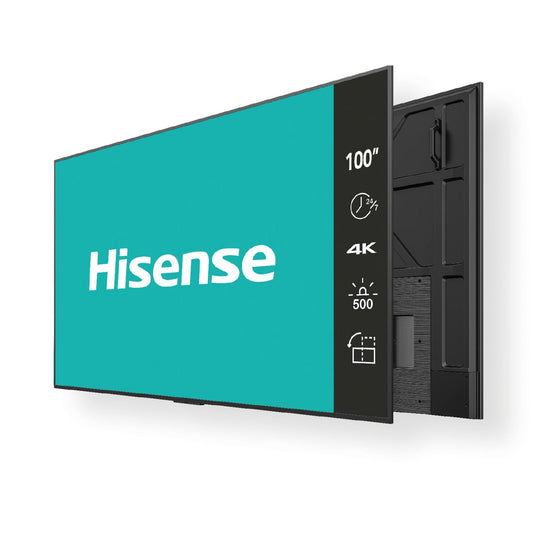 Light Sea Green Hisense 100BM66D 100" Digital Signage Display 4K UHD 500 nits 24/7 Operation with Wifi and Android OS
