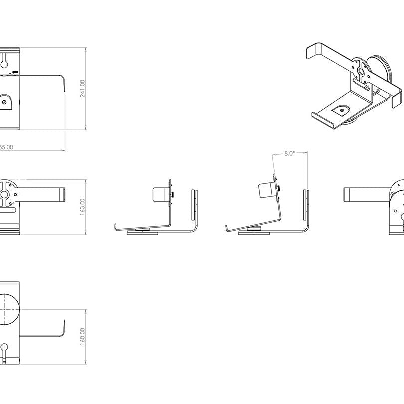 Light Gray Multibrackets M Sonos Play:5 Wall Mount - Black