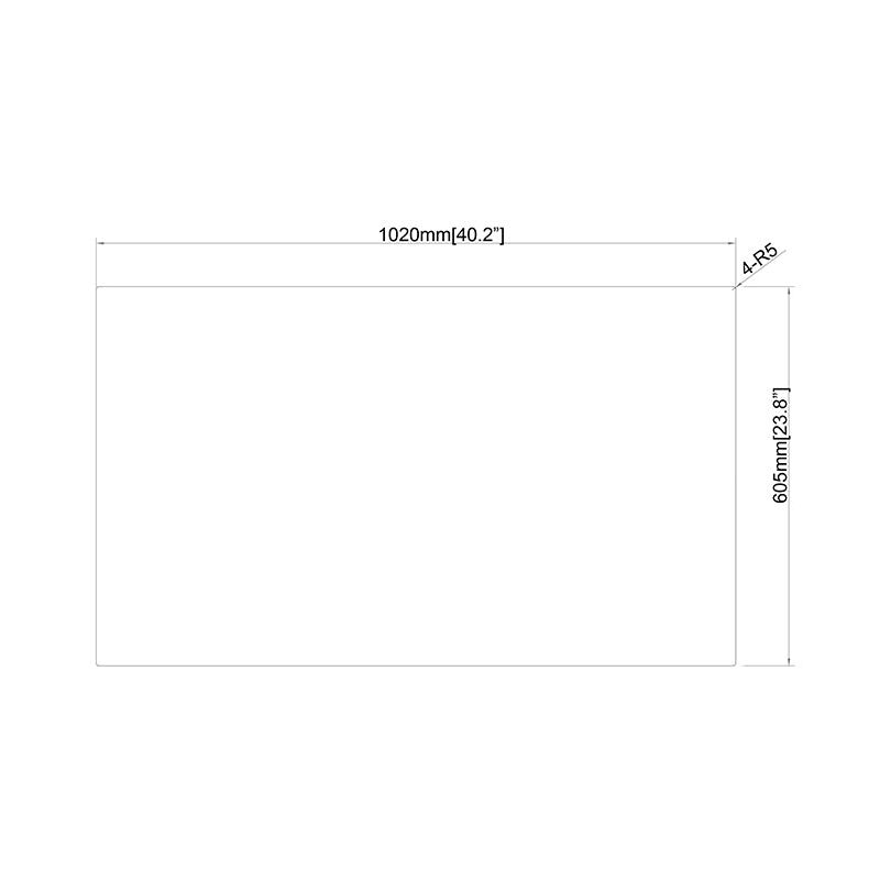 Light Gray Multibrackets M Safety Sheet Polycarbonate 43"