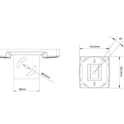 Light Gray Multibrackets M Pro Series - Ceiling Plate w Plastic Cover White
