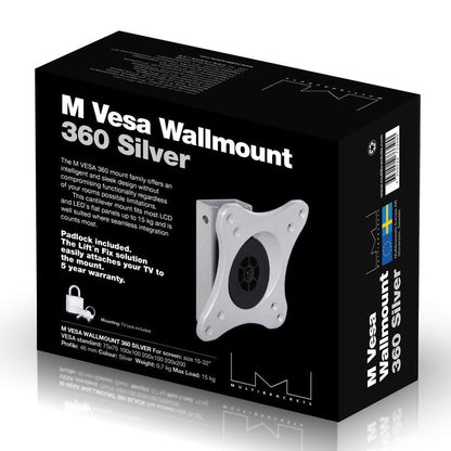 Black Multibrackets M VESA Wallmount 360 Silver