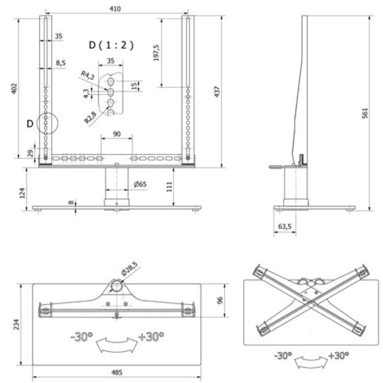 Light Gray Multibrackets M Motorized Tablestand Black Medium 400x400