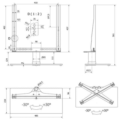 Light Gray Multibrackets M Motorized Tablestand Black Medium 400x400