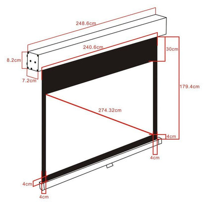 White Smoke Multibrackets M 16:10 Manual Projection Screen 232,6x145,4, 108"