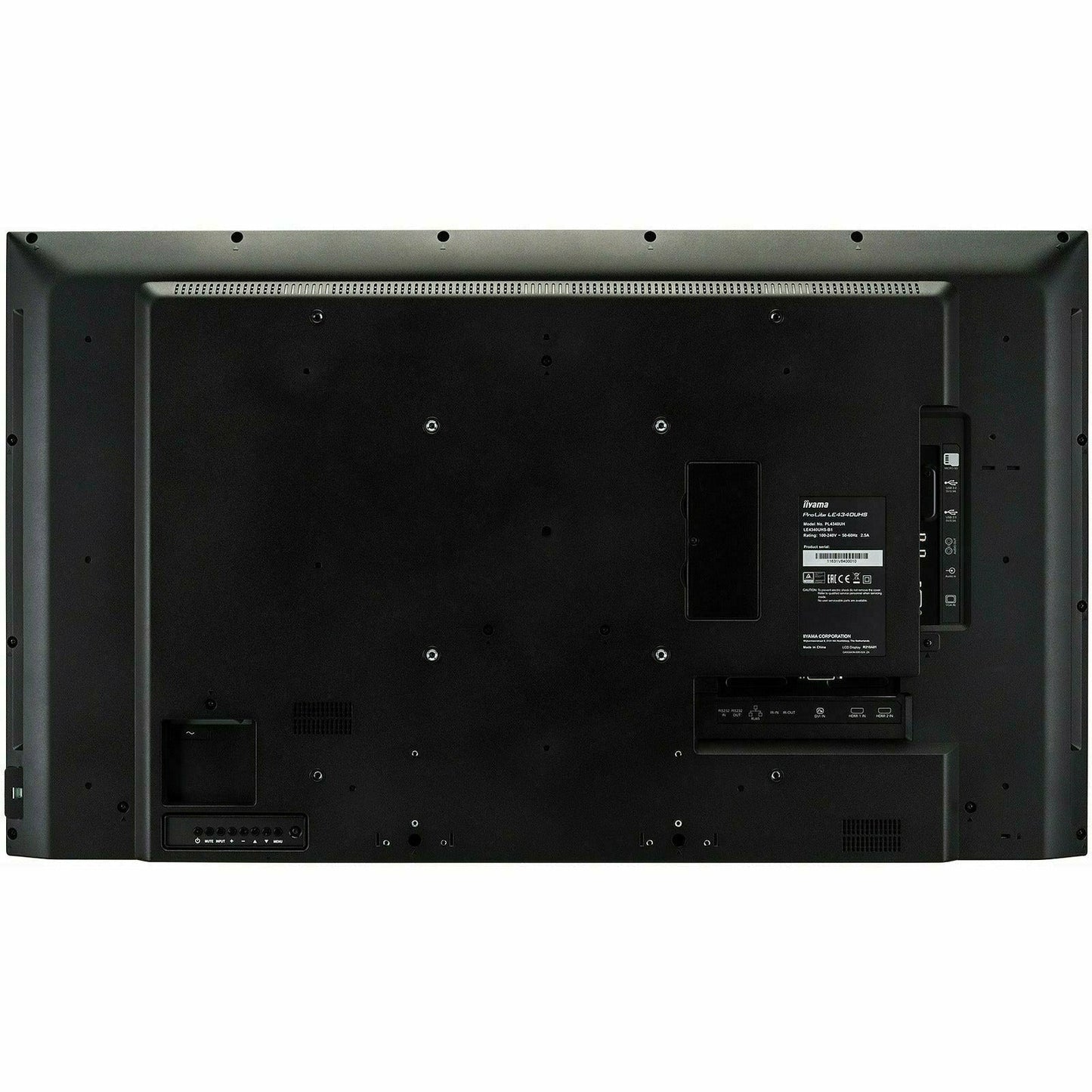 Black iiyama ProLite LE4340UHS-B1 43" 4K LFD 18/7 with iiyama N-sign integrated Signage Platform