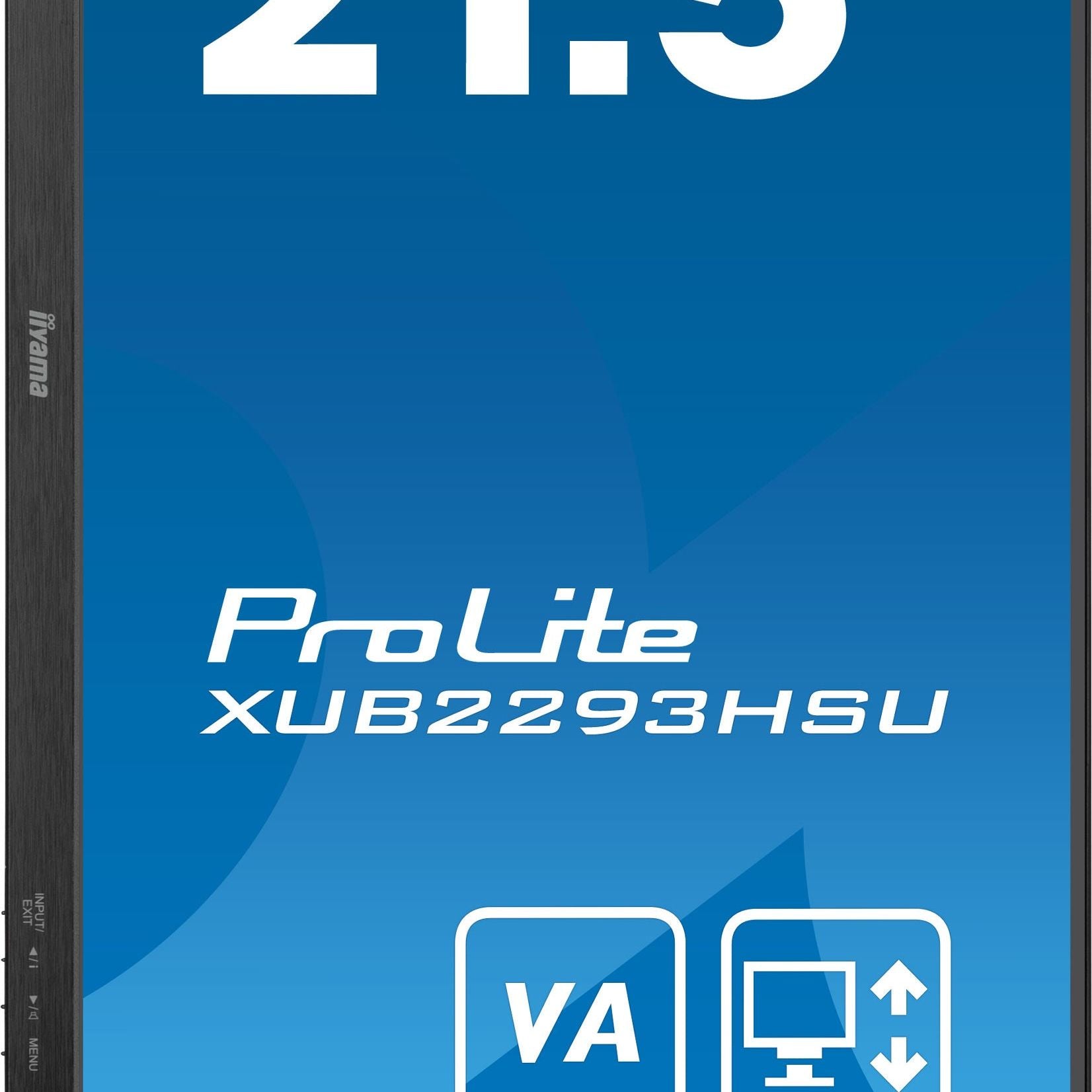 Dark Cyan iiyama ProLite XUB2293HSU-B7 21.5" IPS Full HD LED Desktop Monitor