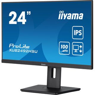 Dark Cyan iiyama ProLite XUB2492HSU-B6 24" IPS 100Hz Full HD Display with Height Adjust Stand
