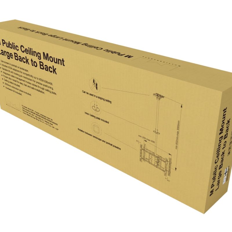 Dark Khaki Multibrackets M Public Ceilingmount Large Back to Back Black 3000
