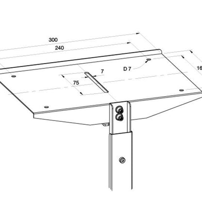Light Gray Multibrackets M Public Display Stand Camera Holder Silver
