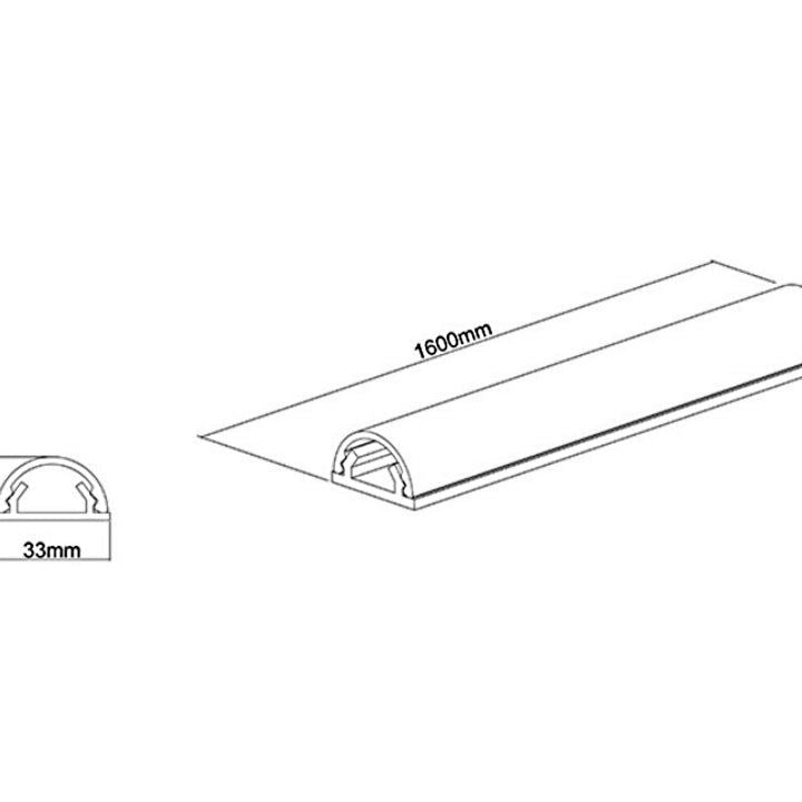 Light Gray Multibrackets M Universal Cable Cover Aluminium 33mm-W 1600-L