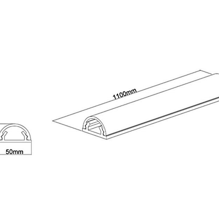 Light Gray Multibrackets M Universal Cable Cover White 50mm-W 1100-L