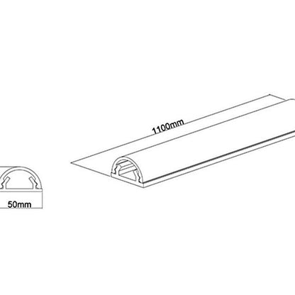 Light Gray Multibrackets M Universal Cable Cover White 50mm-W 1100-L