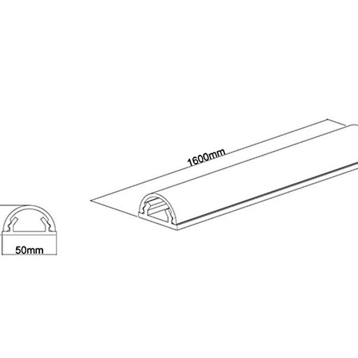 Light Gray Multibrackets M Universal Cable Cover White 50mm-W 1600-L