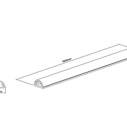 Light Gray Multibrackets M Universal Cable Cover White 18mm-W 1600-L