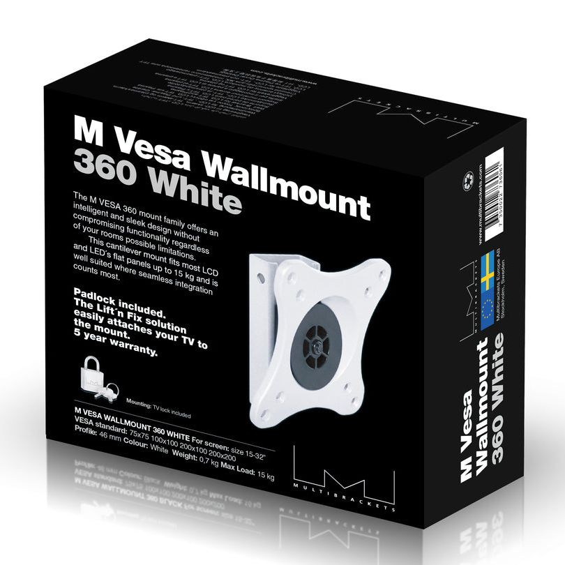 Black Multibrackets M VESA Wallmount 360 White