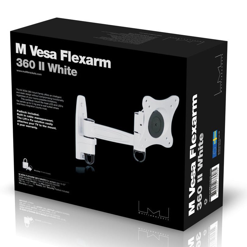 Black Multibrackets M VESA Flexarm 360 II White 75 100 200