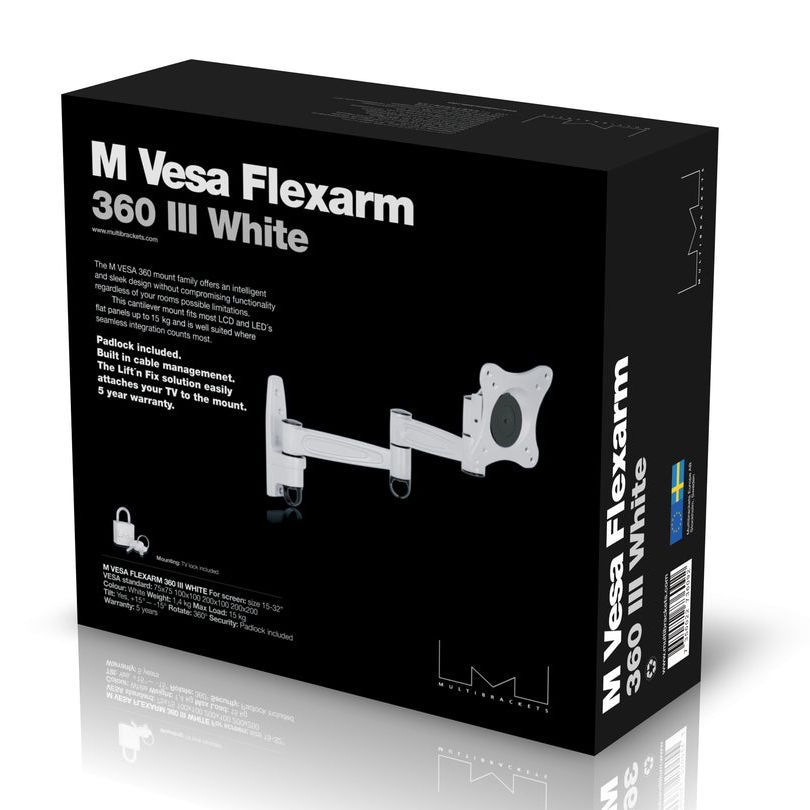 Black Multibrackets M VESA Flexarm 360 III White 75 100 200