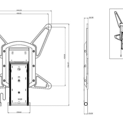 Light Gray Multibrackets M Motorized Tilt Mount Large