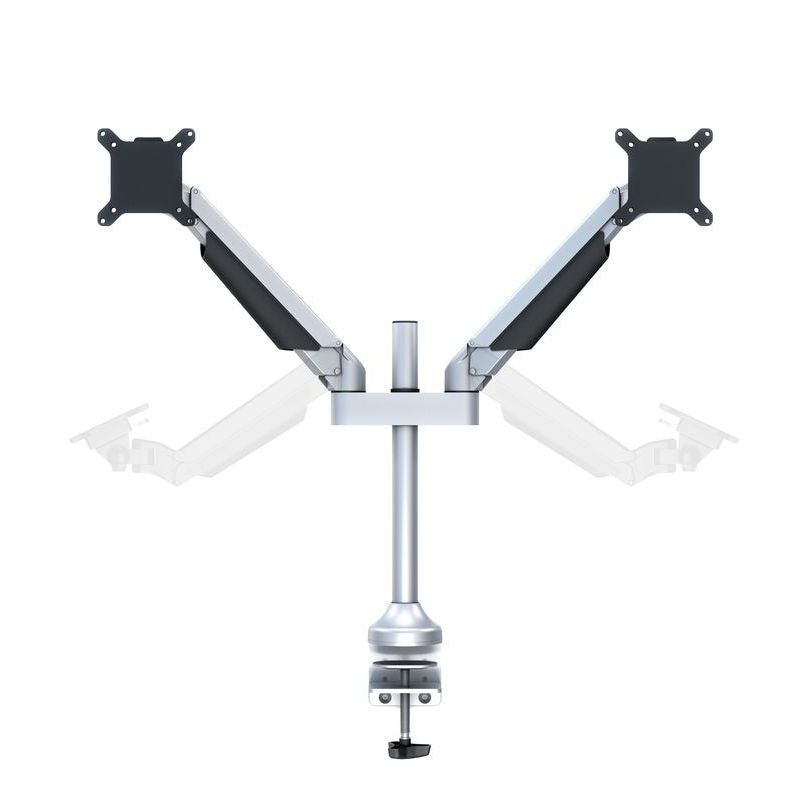 Dark Slate Gray Multibrackets M VESA Gas Lift Arm Dual Silver