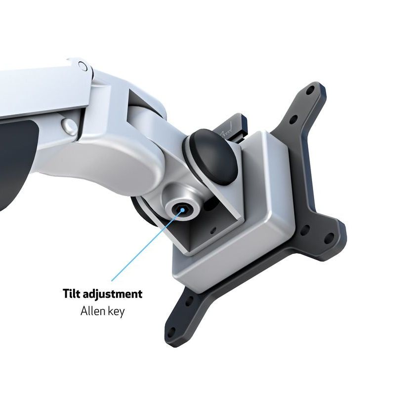 Gray Multibrackets M VESA Gas Lift Arm Dual Silver