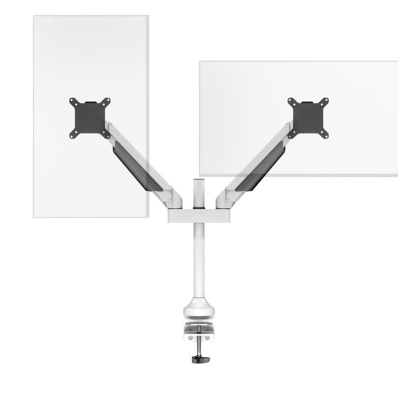 White Smoke Multibrackets M VESA Gas Lift Arm Dual White