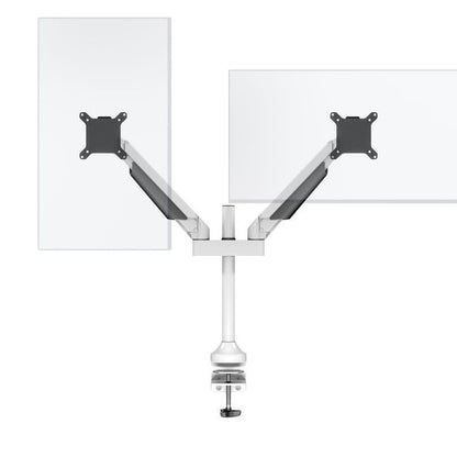 White Smoke Multibrackets M VESA Gas Lift Arm Dual White