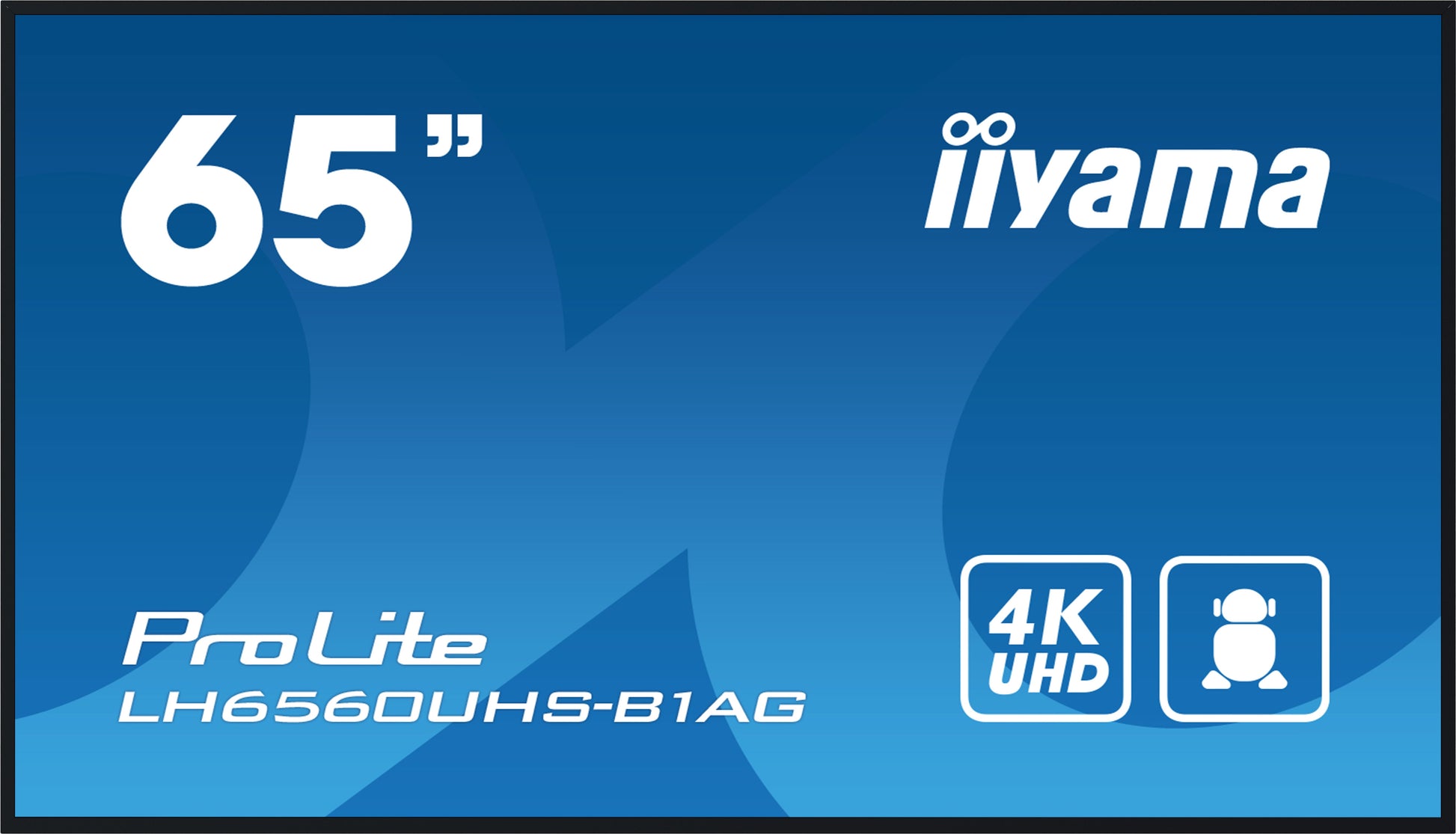 Dark Cyan iiyama ProLite LH6560UHS-B1AG 65" 4K UHD professional digital signage display with advanced control and connectivity options