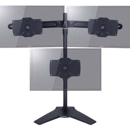Light Slate Gray Multibrackets M Desktopmount Single / Dual / Triple Stand 46cm Pipe
