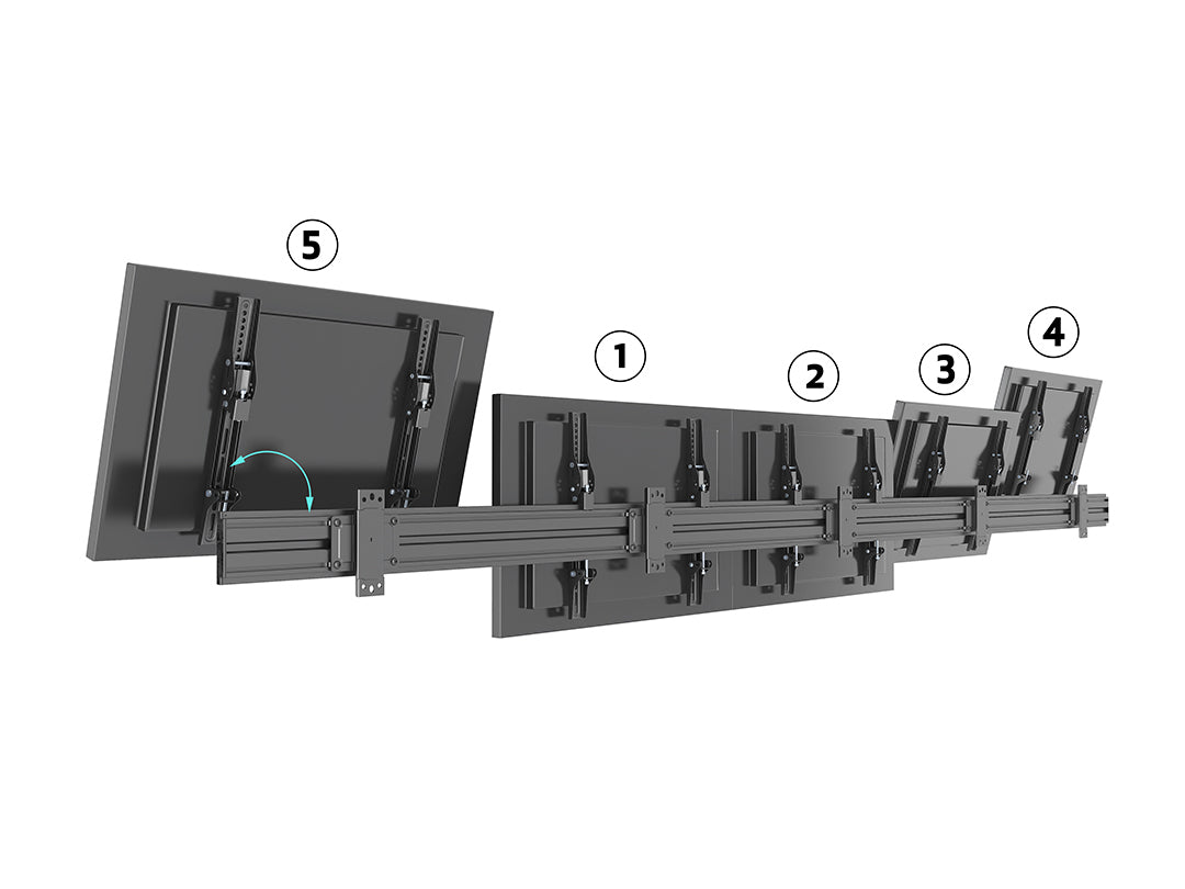 Dim Gray Multibrackets M Wallmount Pro MBW5U Tilt Black