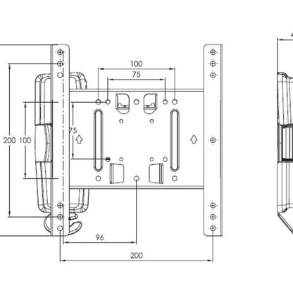 Light Gray Multibrackets M VESA Flexarm Tilt & Turn II Small