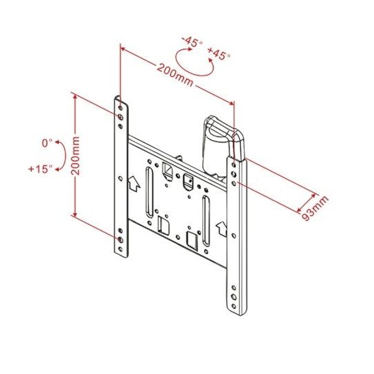 White Smoke Multibrackets M VESA Flexarm Tilt & Turn I Small