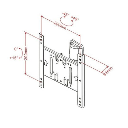 White Smoke Multibrackets M VESA Flexarm Tilt & Turn I Small