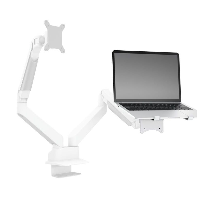 Light Gray Multibrackets M Laptop Holder Gas Lift Arm White