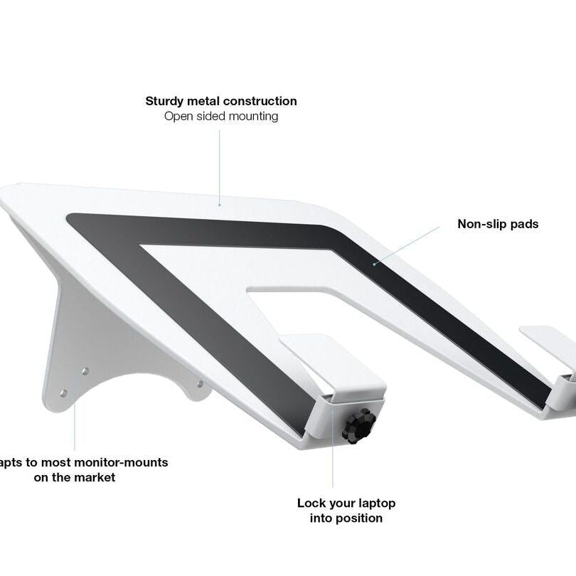 Dark Slate Gray Multibrackets M Laptop Holder Gas Lift Arm White