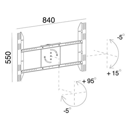 Light Gray Multibrackets M Public Display Stand Single Screen Mount Black