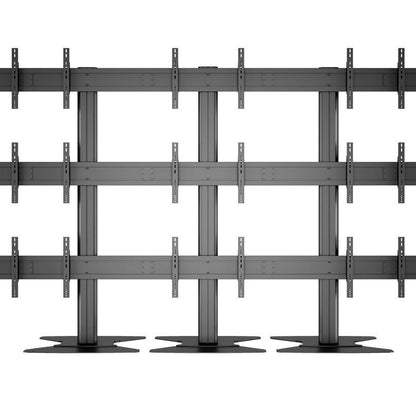 Dim Gray Multibrackets M Public Video Wall Stand 9-Screens 40-55" Black