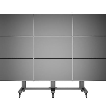 Slate Gray Multibrackets M Public Video Wall Stand 9-Screens 40-55" Black