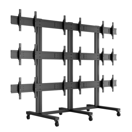 Dark Slate Gray Multibrackets M Public Video Wall Stand 9-Screens 40-55" Black