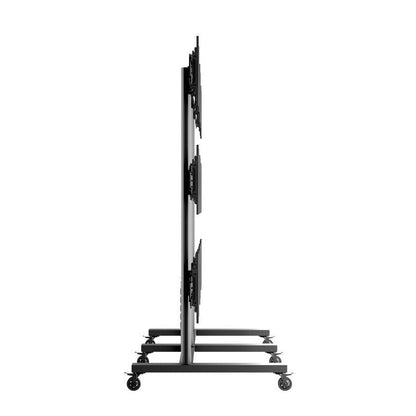 Dark Slate Gray Multibrackets M Public Video Wall Stand 9-Screens 40-55" Black