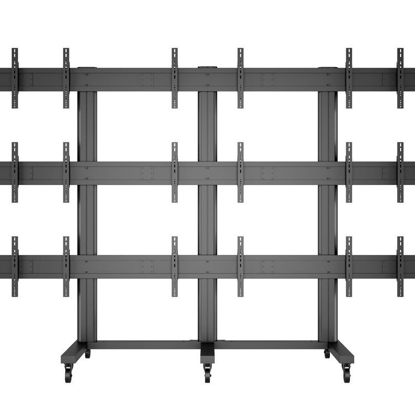 Dim Gray Multibrackets M Public Video Wall Stand 9-Screens 40-55" Black