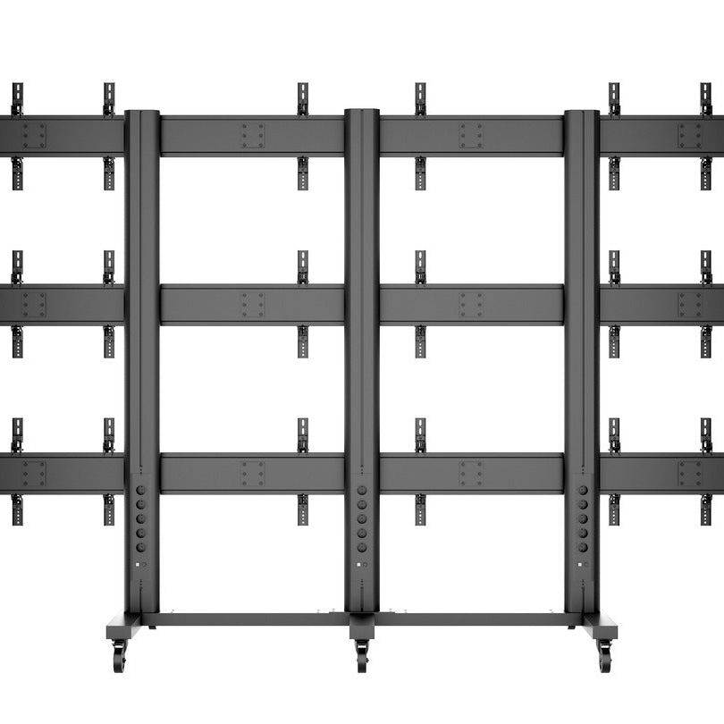 Dim Gray Multibrackets M Public Video Wall Stand 9-Screens 40-55" Black